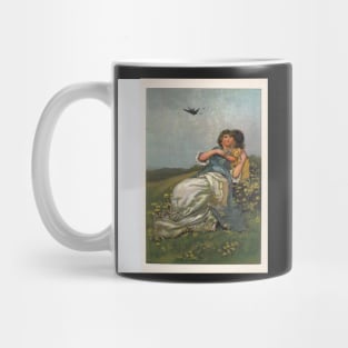 Mother And Child Vintage Art-Available As Art Prints-Mugs,Cases,Duvets,T Shirts,Stickers,etc Mug